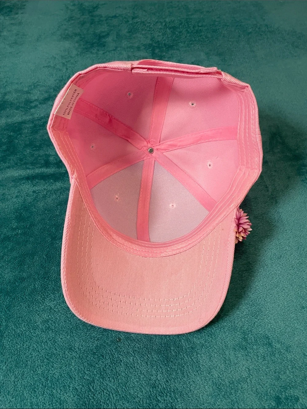 Chic Pink Floral Flower Basic Causal Embellished New Adjustable Baseball Cap